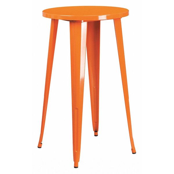 Orange Metal Bar Table, 24RD, 24