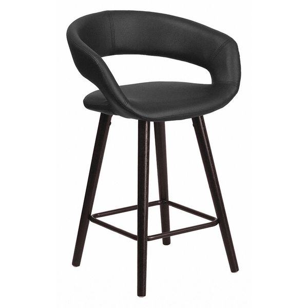 Black Vinyl Counter Stool, 24
