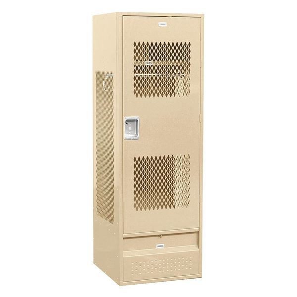Gear Locker, 24Wx72Hx24D, Vented Door, Tan