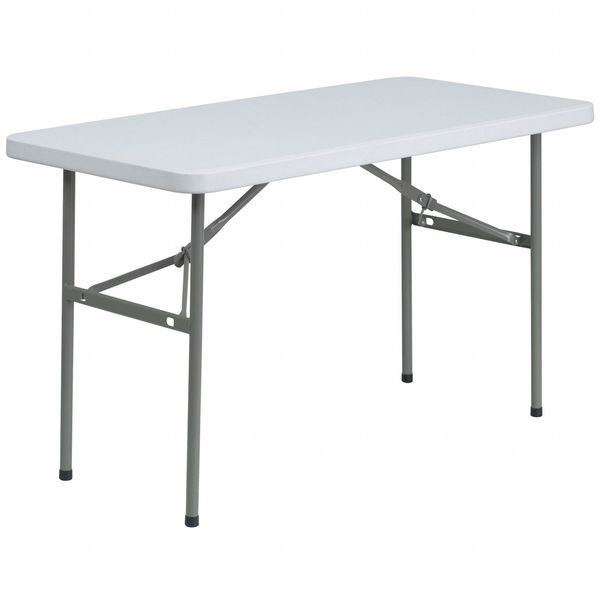 Rectangle Wh 24X48 Plastic Fold Table, 24