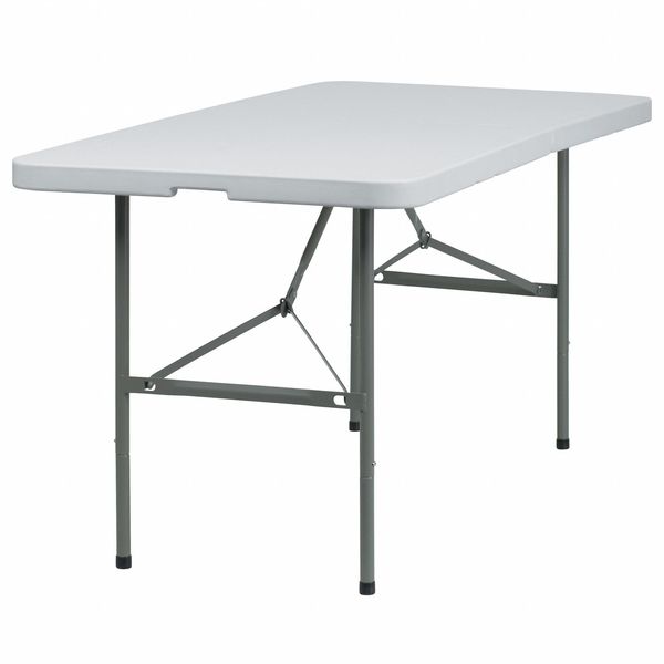Rectangle Wh 30X60 Plastic Bi-Fold Table, 30