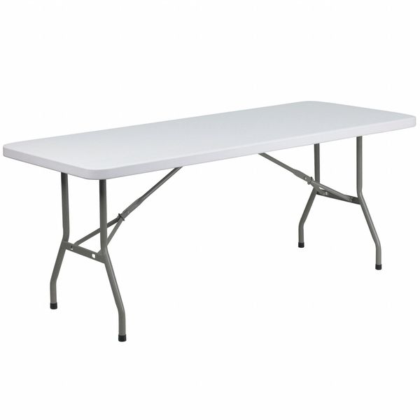 Rectangle Wh 30X72 Plastic Fold Table, 30