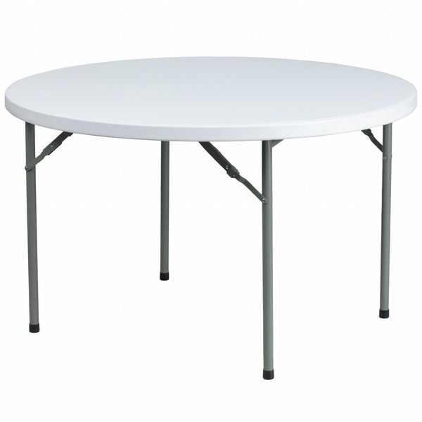 Round Wh 48Rnd Plastic Fold Table, 48