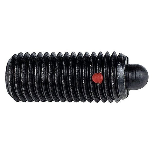 Spring Plunger, Blk Oxd, 1/4-20x1 L, PK5