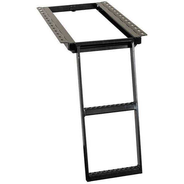 Black Powder Coated Steel Retractable Truck Step