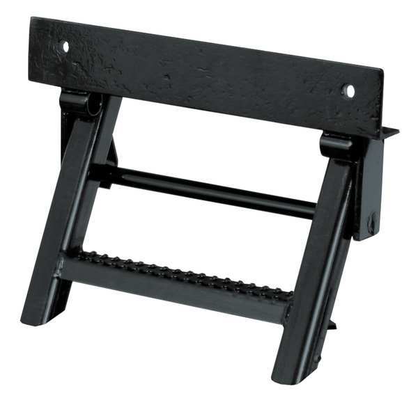 Black Powder Coated Steel Retractable Truck Steps