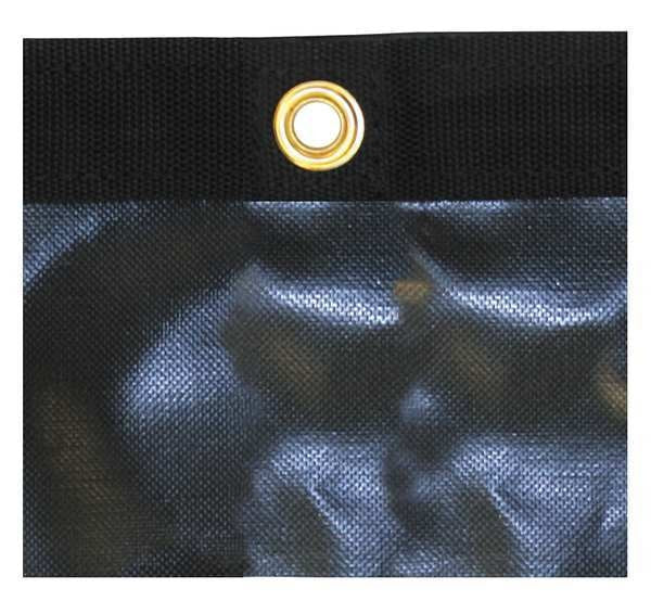 Mesh Tarp, 7 x 15 ft, 10 mil, Vinyl, Standard Duty, Black, UV Resistant