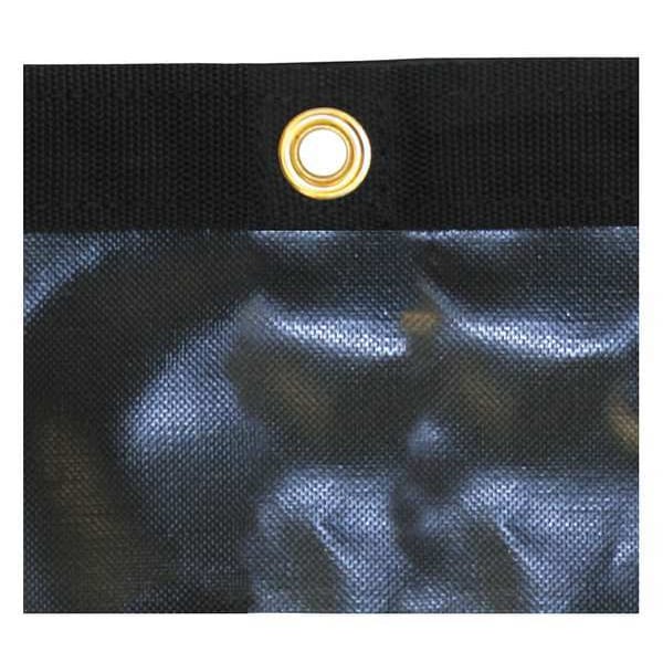 Mesh Tarp, 7 x 20 ft, 10 mil, Vinyl, Standard Duty, Black, UV Resistant
