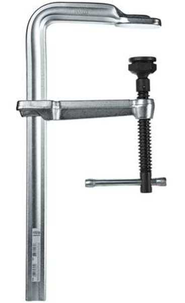 Bar Clamp, Max Jaw Opening 12 in, Throat Depth 5 1/2 in, Steel Handle