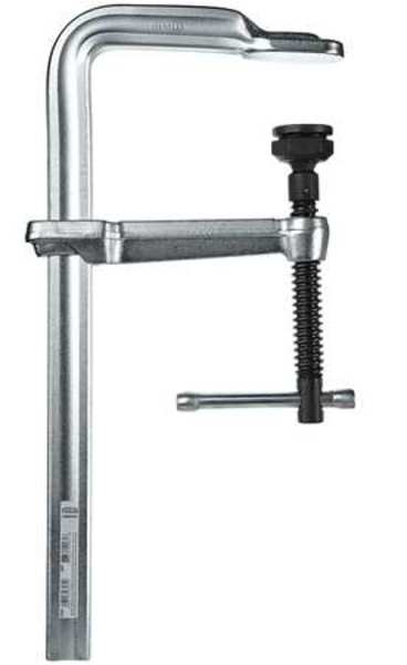 Bar Clamp, Max Jaw Opening 20 in, Throat Depth 5 1/2 in, Steel Handle