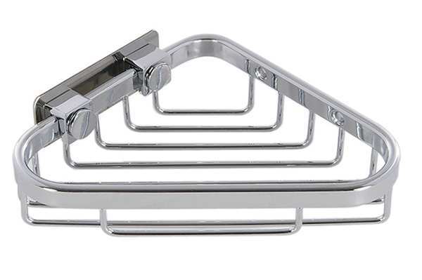 Corner Basket, 7 In W, SS, Polished