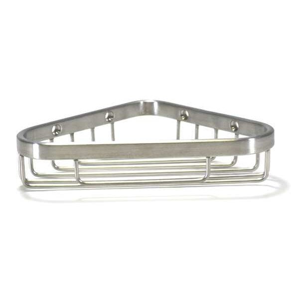 Corner Basket, 7 In W, SS, Satin