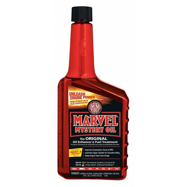 16 Oz. Oil Additive Bottle, Red Clear, Liquid
