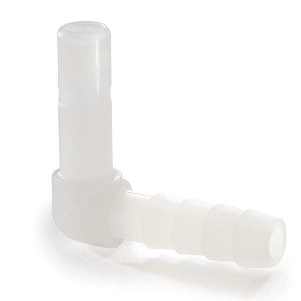 Kynar(R) Tube Elbow Barb Connector, 3/8 in Tube Size