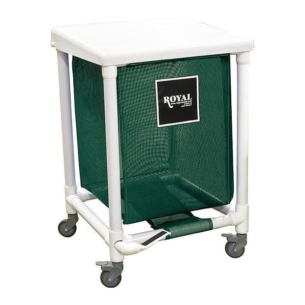 PVC Hamper, 35 gal, Green, Foot Pedal