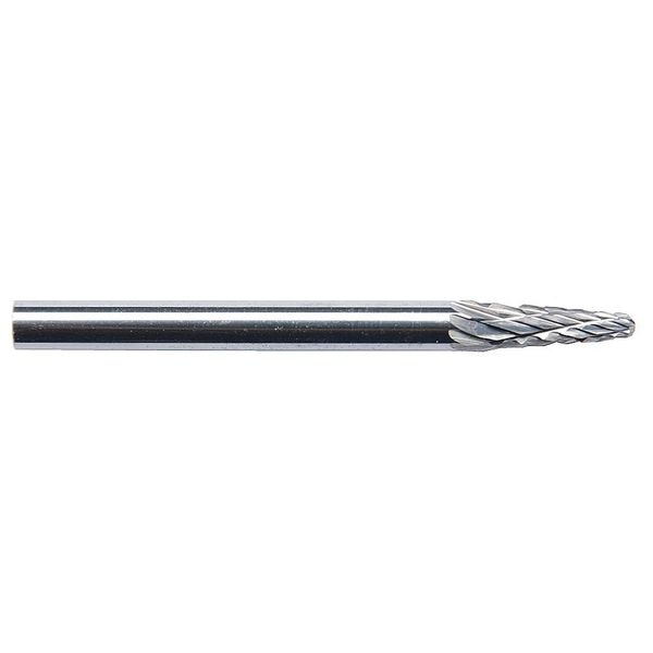 Carbide Bur, Taper Radius End, 1/4