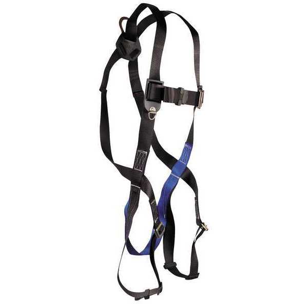 Full Body Harness, Vest Style, Universal, Polyester, Black