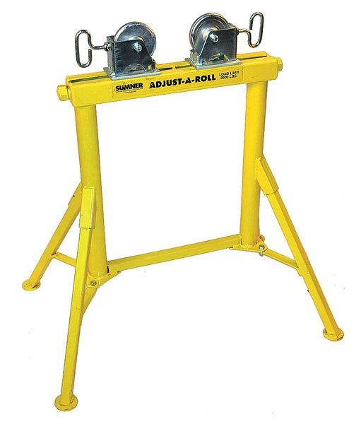 Roller Head Pipe Stand, 1/2 to 36 In.