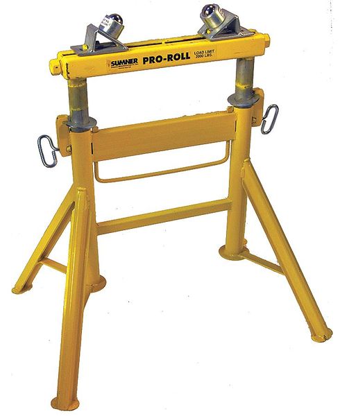 Roller Head Pipe Stand, 1/2 to 36 In.
