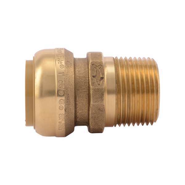 DZR Brass Male Adapter, 1 in Tube Size