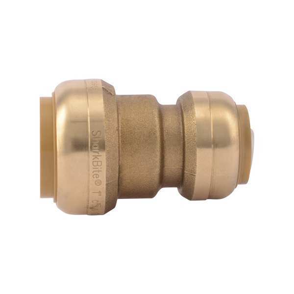 DZR Brass Reducing Coupling, 1 in x 3/4 in Tube Size