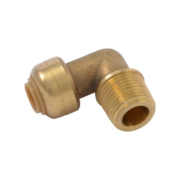 Chrome Plated DZR Brass 90 Degree Male Elbow, 3/8 in Tube Size