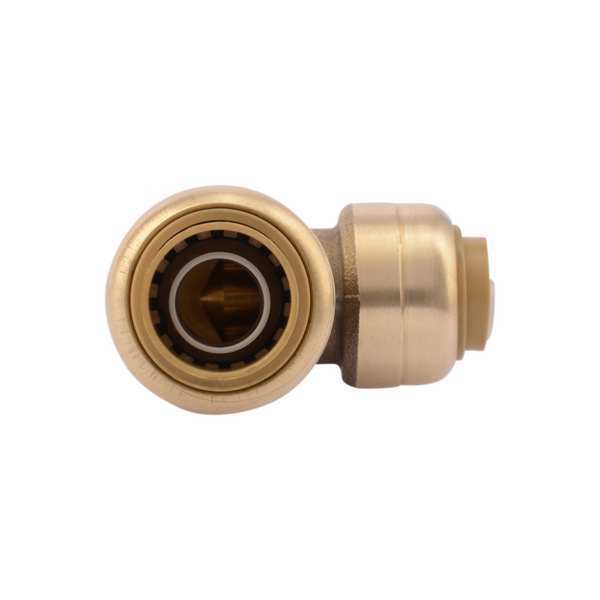 DZR Brass Elbow, 90 Degrees, 1/2 in x 3/8 in Tube Size