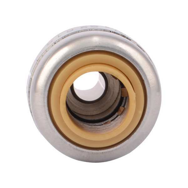 DZR Brass Stop Adapter, 1/4 in x 3/8 in Tube Size