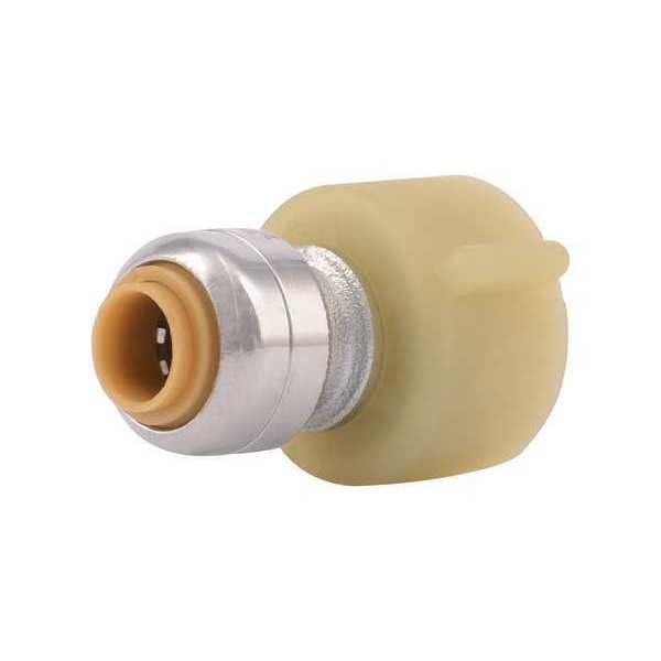 Chrome Plated DZR Brass Ballcock Connector, 1/4 in Tube Size