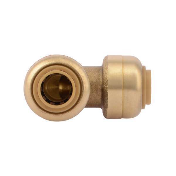 DZR Brass Elbow, 90 Degrees, 1/4 in Tube Size