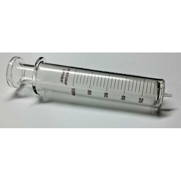 Reusable Glass Syringe, Glass Luer, 100 mL