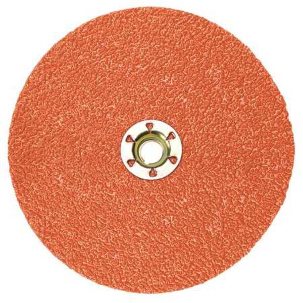 Fiber Sanding Disc, 4 1/2 In, 60 G, PK25