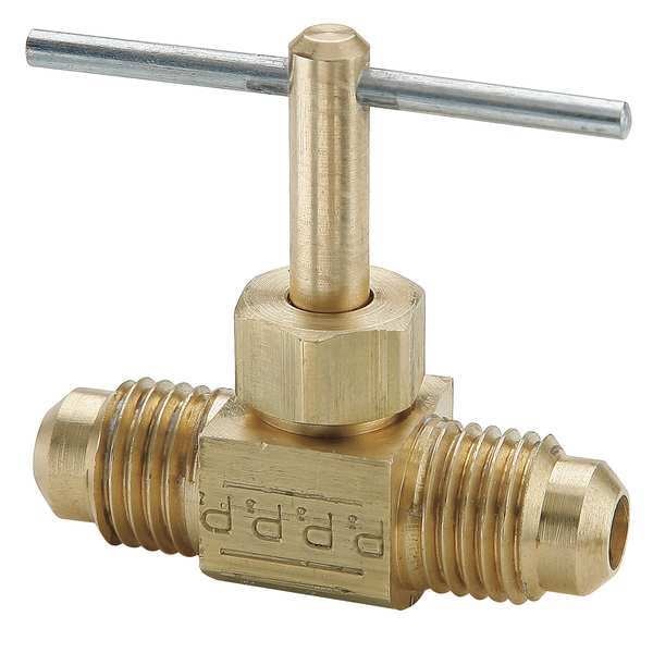 Needle Valve, Straight, Low Lead Brass, 3/8