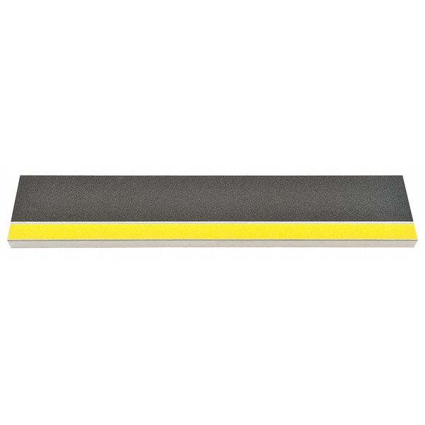 Stair Tread Cover, Black, 48in W, Aluminum