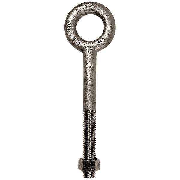 Machinery Eye Bolt Without Shoulder, 5/8