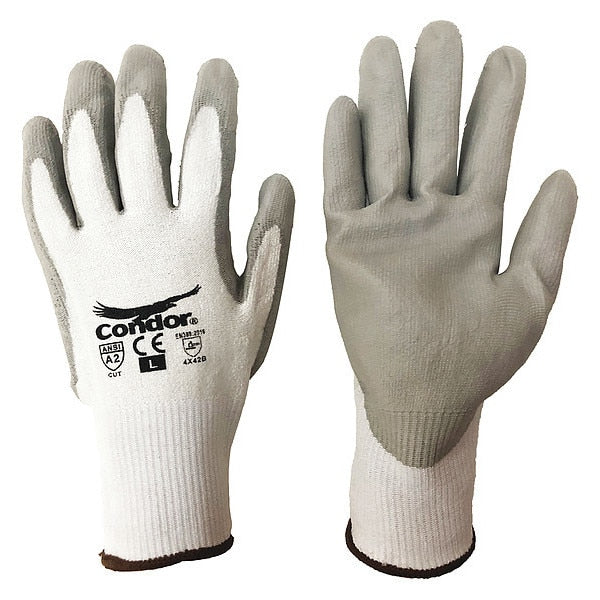 Cut Resistant Coated Gloves, A2 Cut Level, Polyurethane, XL, 1 PR
