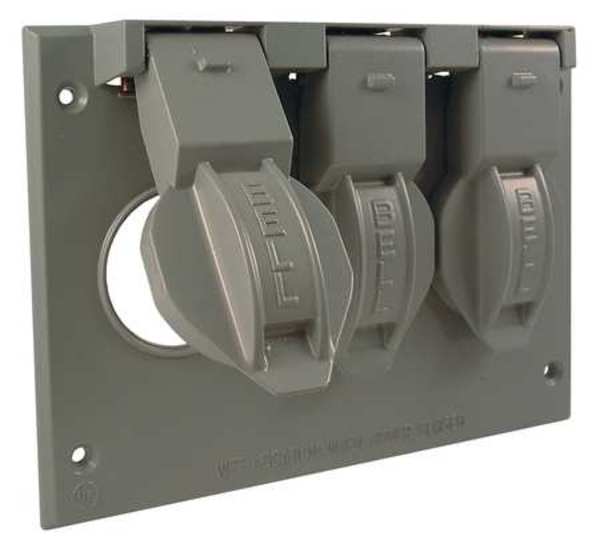3 -Gang Vertical Weatherproof Cover, 6.406