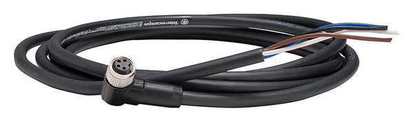 Cordset, 6.56 ft., Black, 250VAC/300VDC