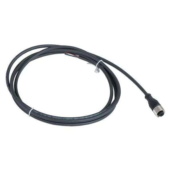 Cordset, 6.56 ft., Black, 250VAC/300VDC