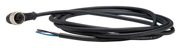 Cordset, 6.56 ft., Black, 250VAC/300VDC