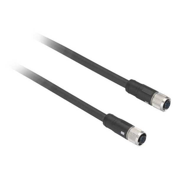 Cordset, 6.56 ft., Gray, 250VAC/300VDC