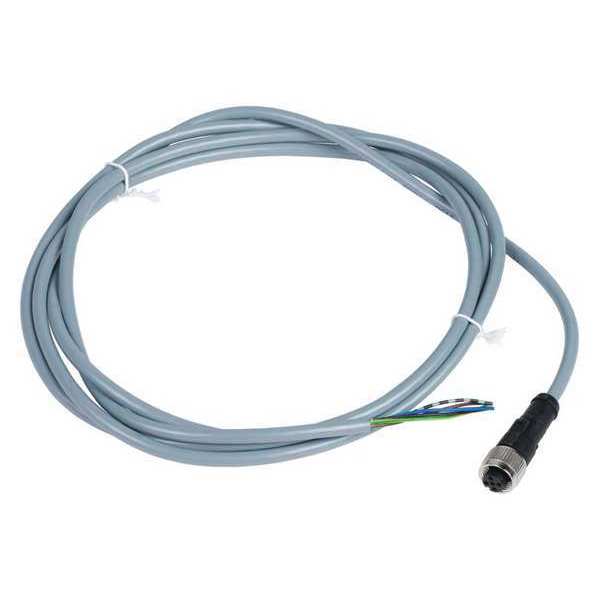 Cordset, 6.56 ft., Gray, 250VAC/300VDC