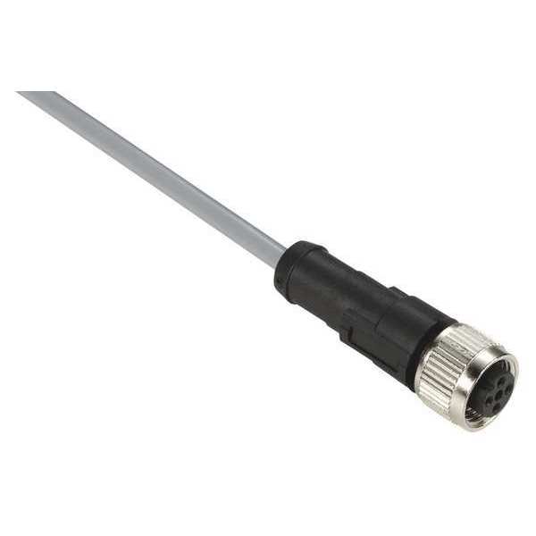Cordset, 16.4 ft., Gray, 250VAC/300VDC