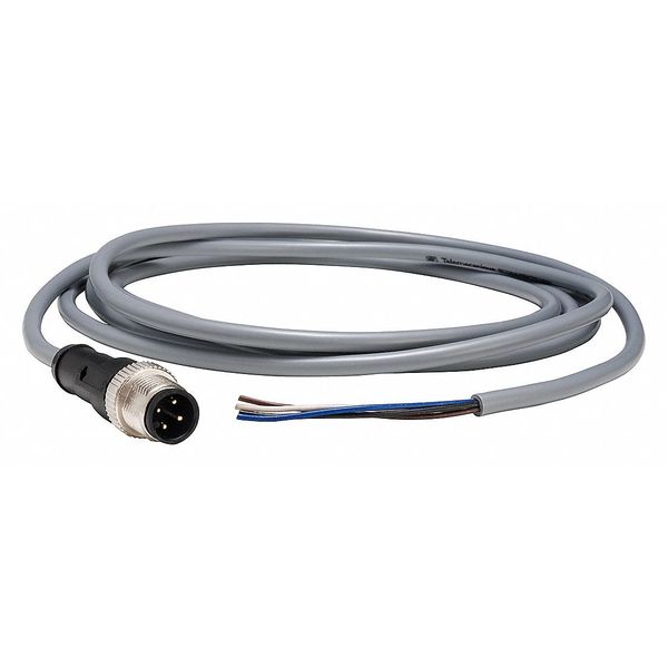 Cordset, 16.4 ft., Gray, 250VAC/300VDC