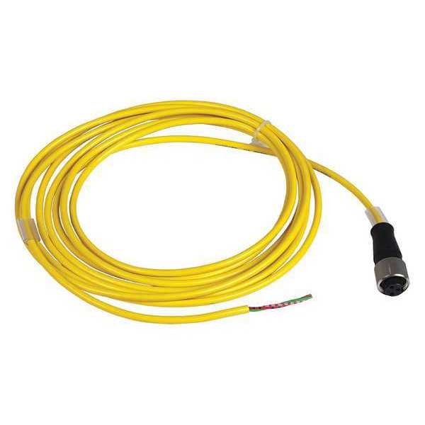 Cordset, 16.4 ft., Yellow, 250VAC/300VDC