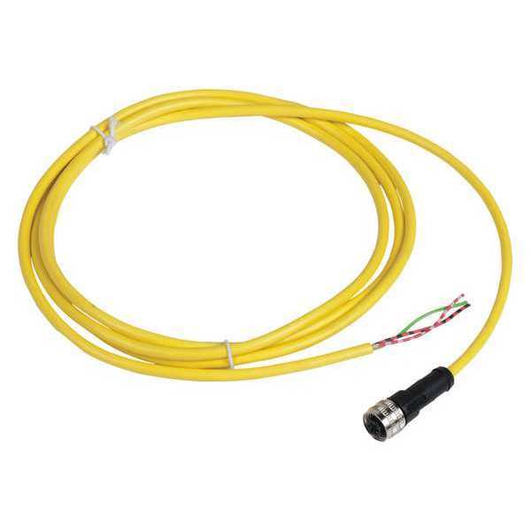 Cordset, 6.56 ft., Yellow, 250VAC/300VDC