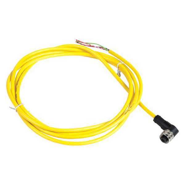 Cordset, 6.56 ft., Yellow, 250VAC/300VDC