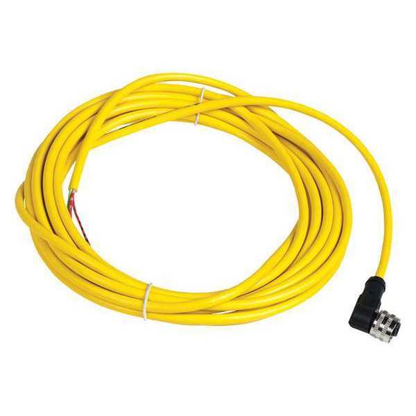 Cordset, 16.4 ft., Yellow, 250VAC/300VDC