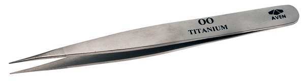 Precision Tweezer, Titanium, 4-1/2 In
