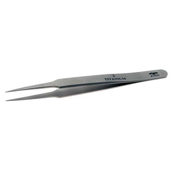 Precision Tweezer, Titanium, 4-1/2 In